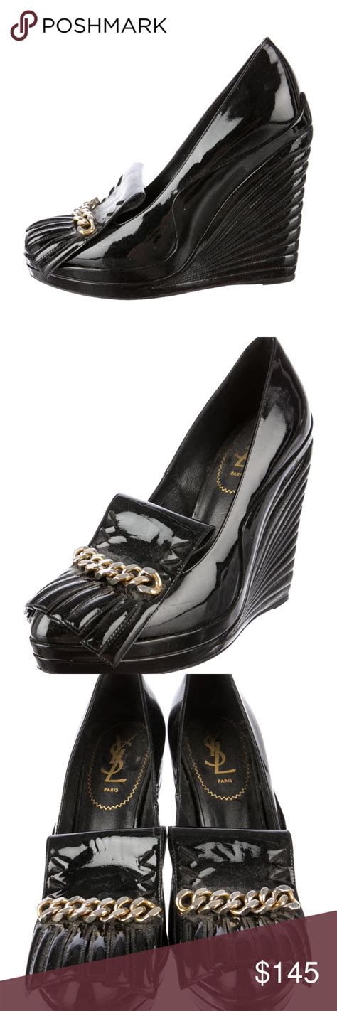 yves saint laurent womens loafers|yves saint laurent wedges.